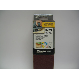 Piranha X33061 Nastri Abrasivi 65x410mm 40G/K