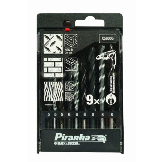 SetComposed of 9 Drill Bits for Wood, Metatl and Cement