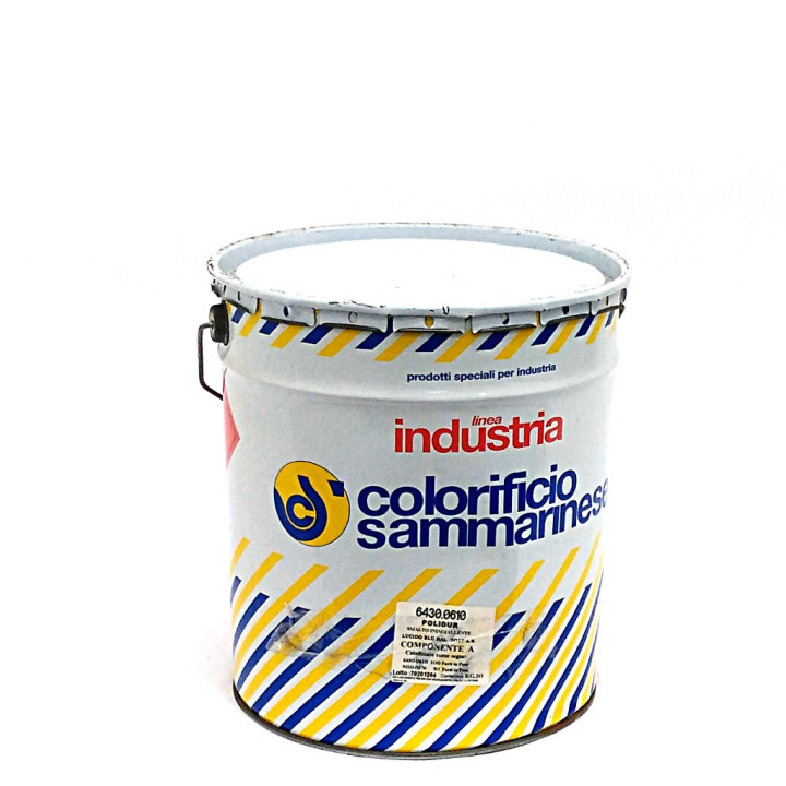 Colorificio Sammarinese 6430.0610-Smalto Poliuretanico Blu Lucido RAL5017 - Componente A-20Kg