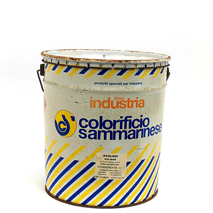 Colorificio Sammarinese 6430.0611-Smalto Poliuretanico Verde RAL6018-Componente A-20Kg