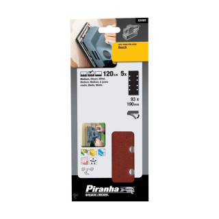 Piranha X31587 Strisce Abrasive 93x190mm 120G/K per Bosch