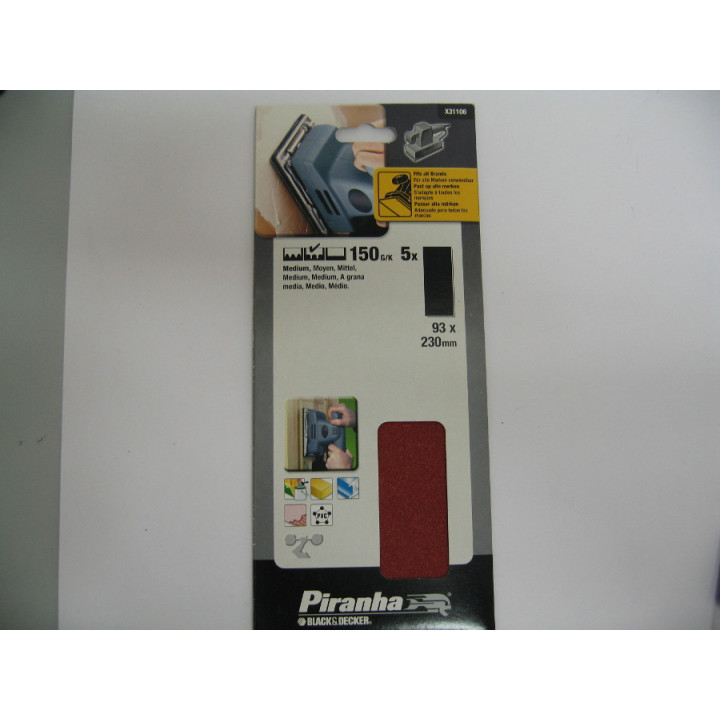 Abrasive Strips 93x230mm 150G/K