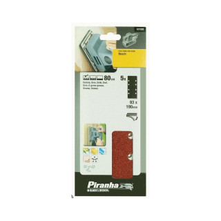 Piranha X31582 Strisce Abrasive 93x190mm 80G/K per Bosch
