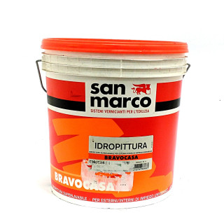 SAN MARCO 4080064 - Idropittura Superlavabile Universale BRAVOCASA - Base Deep - 14Lt