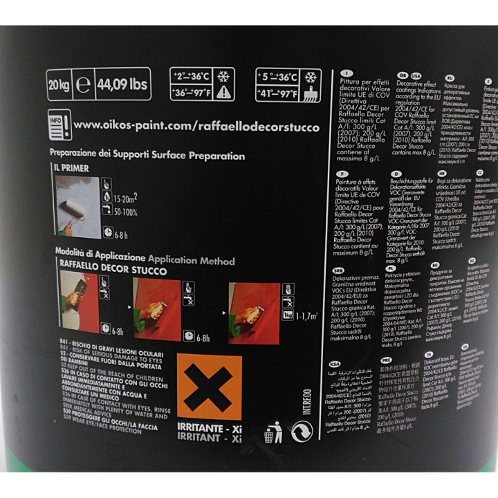 OIKOS R00 - Rivestimento Traspirante Raffaello Decor Stucco - 20kg