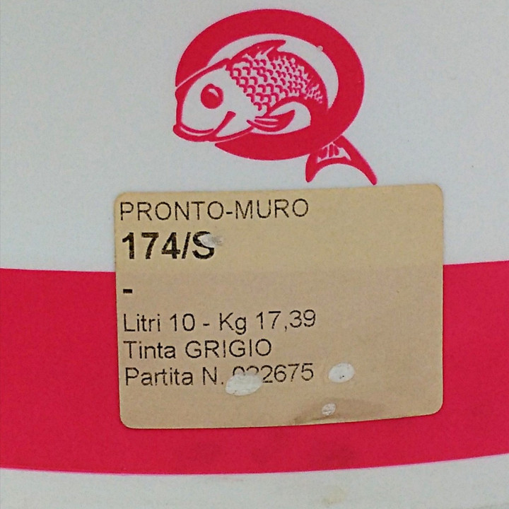 SAFRA 174/S - Pittura per Intonaci PRONTO-MURO Grigio - 10Lt/17.39Kg