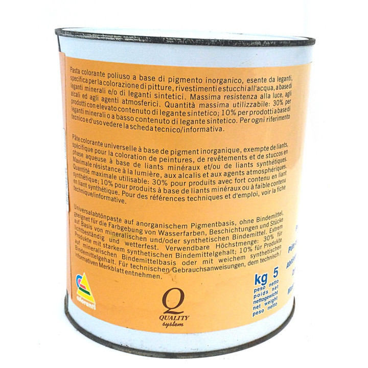SAFRA WL1 - Pasta Colorante per Sistemi Minerali e Sintetici ARTE COLOR Ocra - 500ml/5Kg