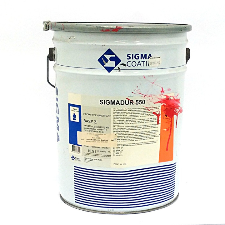 SIGMA COATINGS DS7537-Finitura Poliur. Acrilica Alifatica Bicomponente SIGADUR550 RAL1018-20Lt