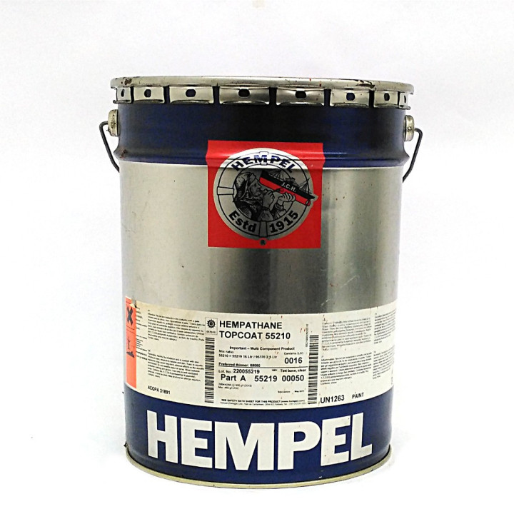 HEMPEL 55210 - Finitura Bicomponente Poliuretanica Acrilica HEMPATHANE TOPCOAT 55210 - 16Lt