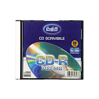 BUFFETTI 06100CRS00 - CD Scrivibile 700Mb Slim Case