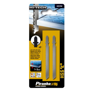 Piranha X25782 Lame per Seghetto HI-TECH per Metallo da 1 a 3mm