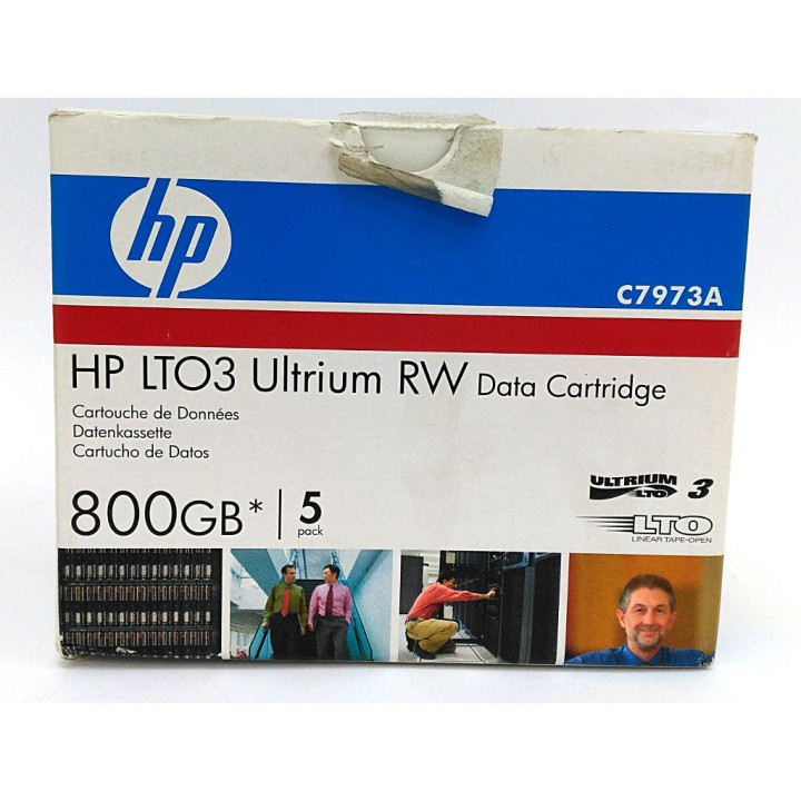 HP C7973A - Cartuccia Dati RW-ULTRIUM HP LTO3 - 800GB 5PACK