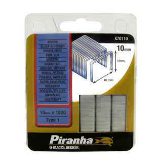 Piranha X70110 Punto Metallico 10.1x10mm in Acciaio 1000 Pz