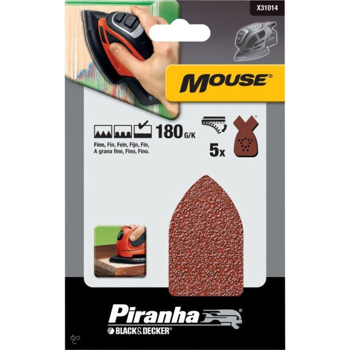 Set of Sheets Abrasive Sanding Mouse 180G/K