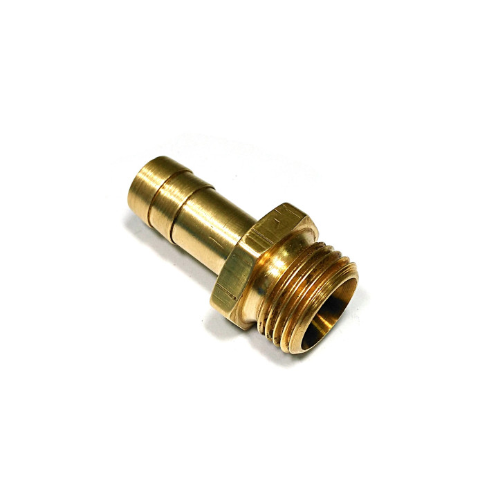 Raccordo in Ottone 1/2"M con Portagomma in Resca da 13mm - OEM