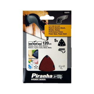 Set of Sheets Abrasive Sanding Triangular 120G/K