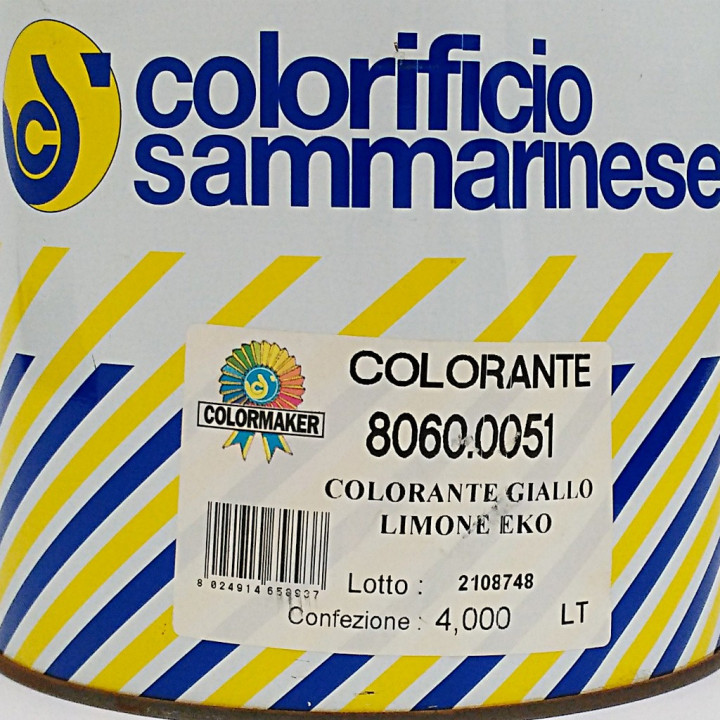 Colorificio Sammarinese 8060.0051 - Colorante Z-51 Giallo Limone Eko - 4Lt