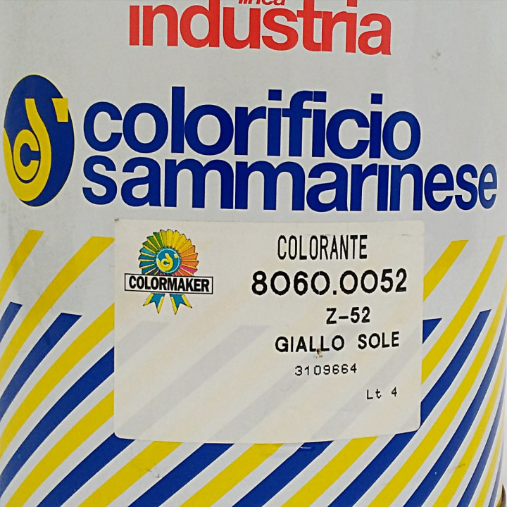 Colorificio Sammarinese 8060.0052 - Colorante Z-52 Giallo Sole - 4Lt