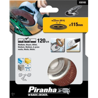 Abrasive Disc with Slats for Grinder 115x22mm 120G/K