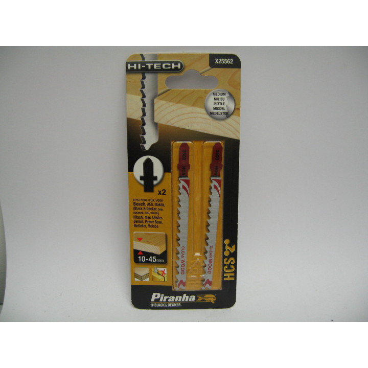 Piranha X25562 Lame per Seghetto HI-TECH per Legno da 10 a 45mm