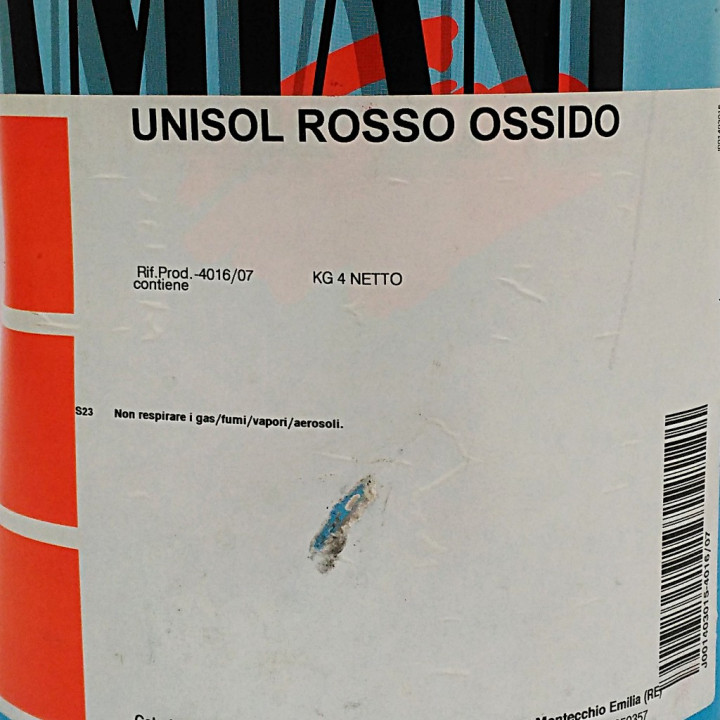 Colorificio Damiani 4016/07 - Pasta Colorata UNISOL Rosso Ossido - 4Kg