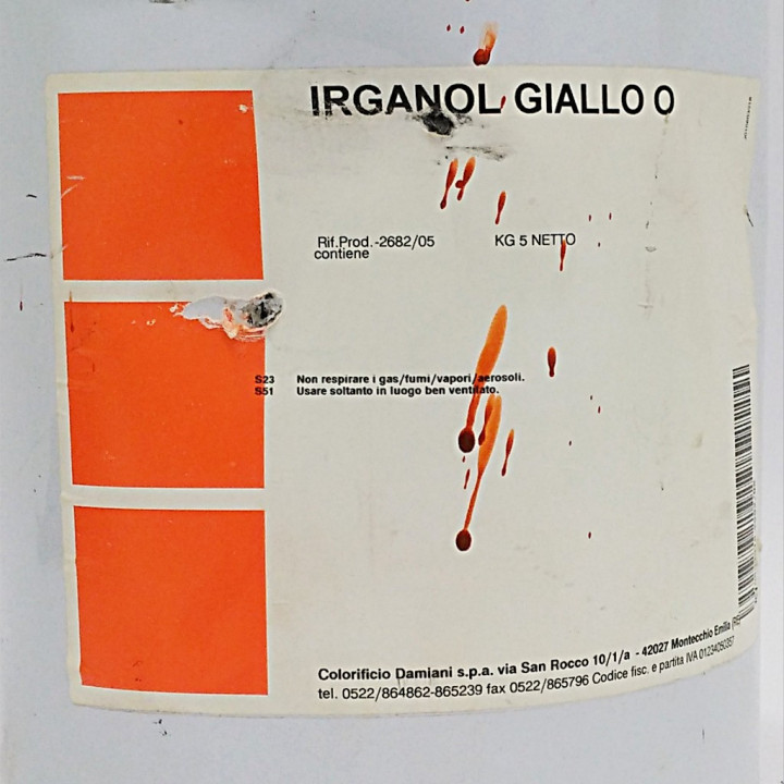 Colorificio Damiani 2682/05 - Pasta Colorata IRGANOL Giallo Ossido - 5Kg