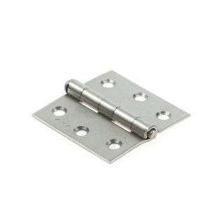 AXA 1103-24-23/E - Cerniera con Bordo Quadro con Cuscinetti per Porte e Finestre - Misure 7,5x7,5 - Argento