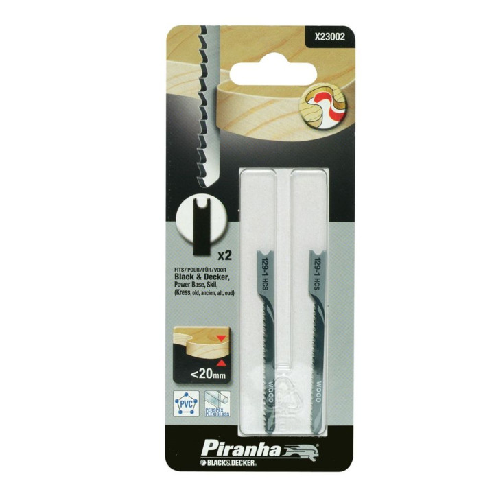 Piranha X23002 Lame per Seghetto HI-TECH per Legno 20mm