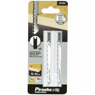 Piranha X21022 Lame per Seghetto HI-TECH per Legno da 10 a 45mm