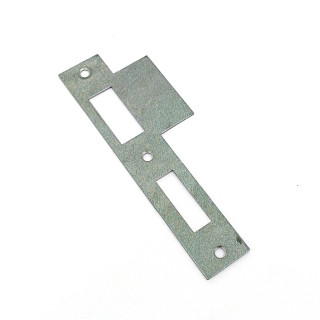 OEM - Placca Rettangolare a 2 Fori in Acciaio Inox per Serratura - Grigia