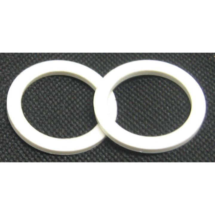 OEM - 2 x Rondelle Piane in Plastica - Diametro - Bianche