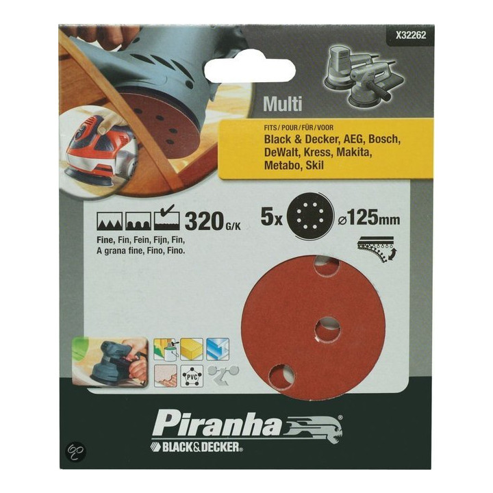 Set Floor Discs Random Orbital Sander 125mm 320G/K