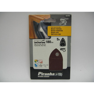 Piranha X31725 Set Fogli Abrasivi per Levigatrici Bosch e Skill 180G/K
