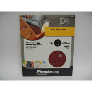 Set Discs Abrasive for Sander 150mm 80G/K