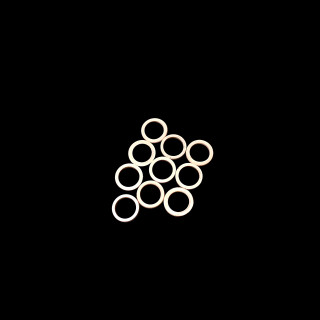 60 x Rondele in Plastica Bianco - 13mm