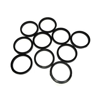 12 x Rondele in Plastica Nero - 25mm