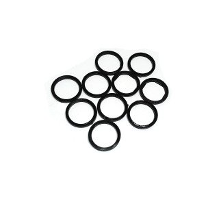 15 x Rondele in Plastica Nero - 21mm