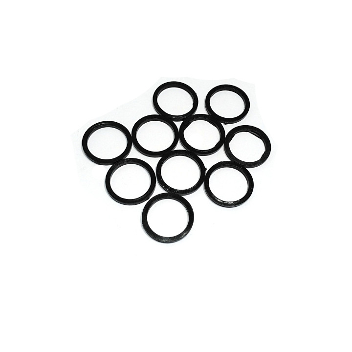 15 x Rondele in Plastica Nero - 21mm